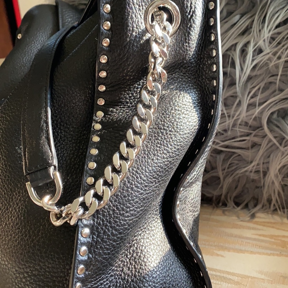 Michael Kors shoulder bag black with silver rivets